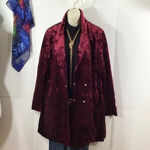 Carli Bybel Missguided crushed velvet long jacket dress 10 NWT